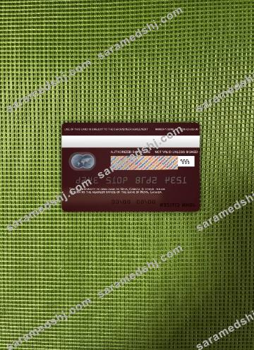 Canada Nova bank mastercard photolook back